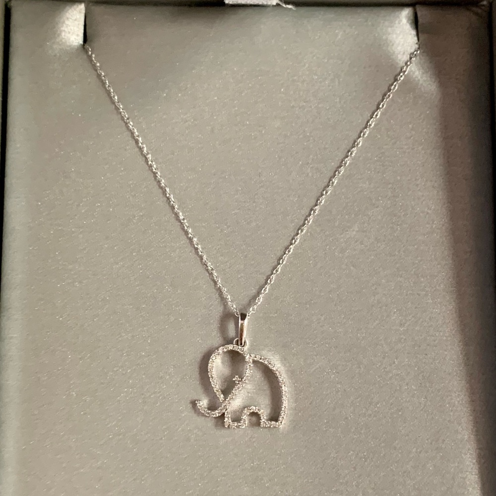Zales Diamond Elephant Necklace